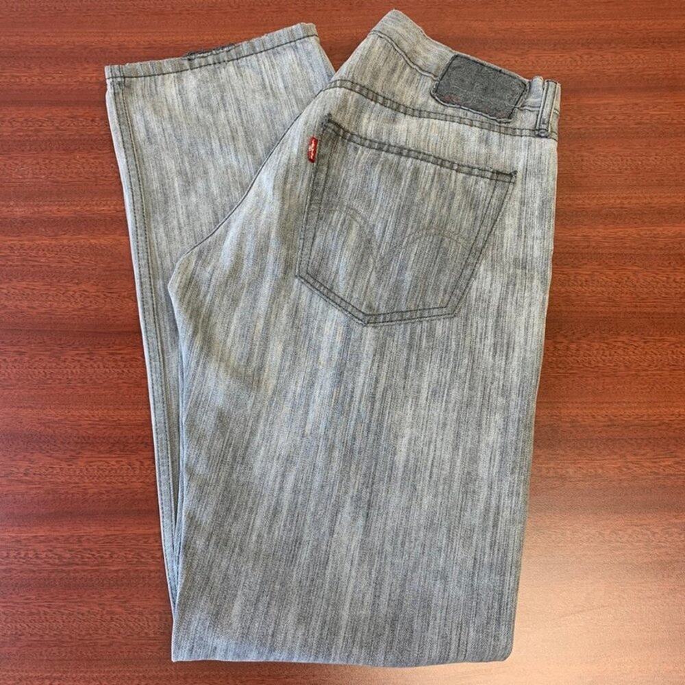 Men's Gray 514 Slim Straight High Rise Mom Jeans